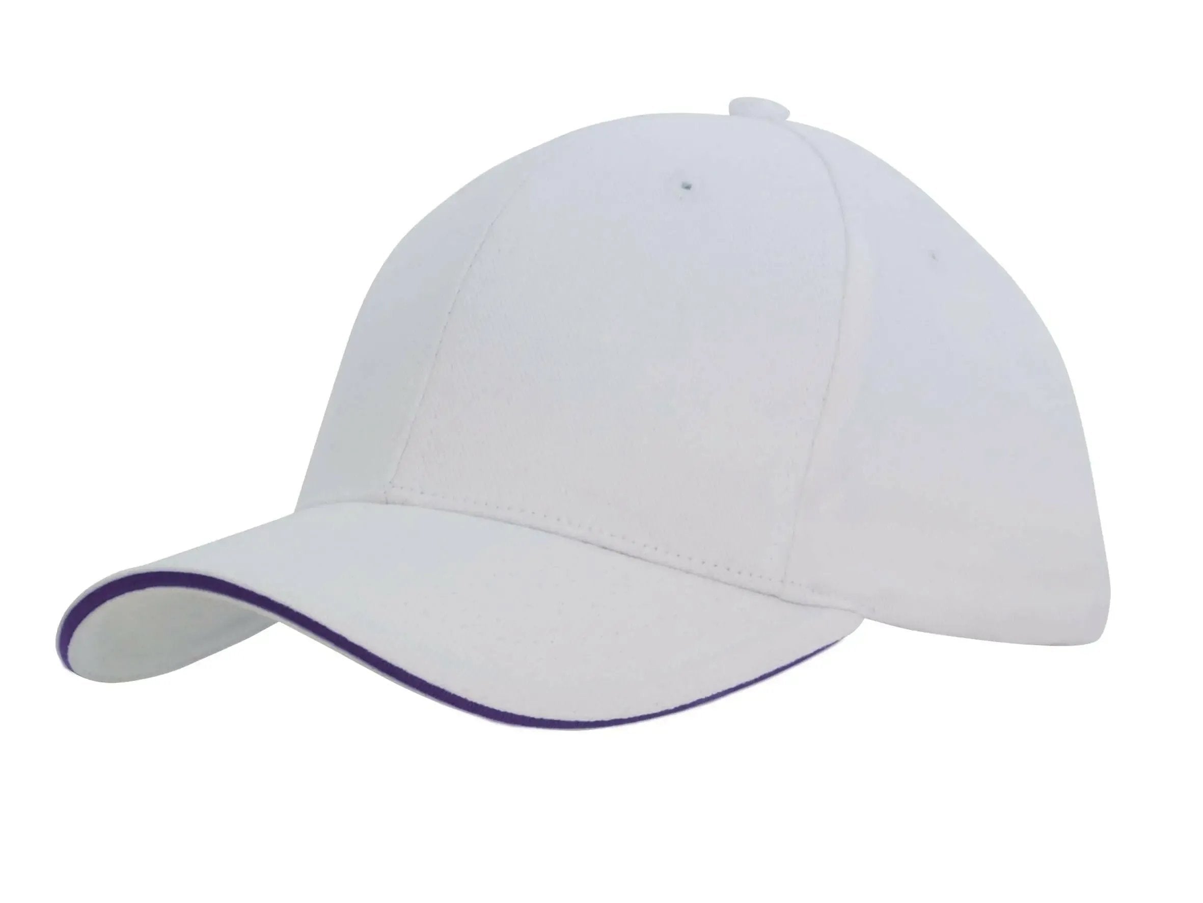 Headwear Brushed Heavy Cotton Cap With Sandwich Trim X12 - 4210